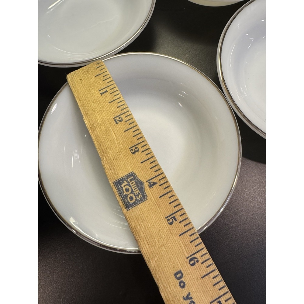 Corning Crown White Milk Glass 6" Bowls Set Of 4 - Picture 4 of 8